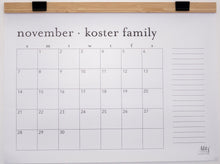 Load image into Gallery viewer, Monthly List Calendar with Wood Hanger