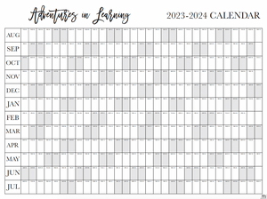 Extra Large School Year Wall Calendar 2023 to 2024