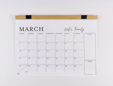 Load image into Gallery viewer, Monthly To-Do Calendar with Wood Hanger