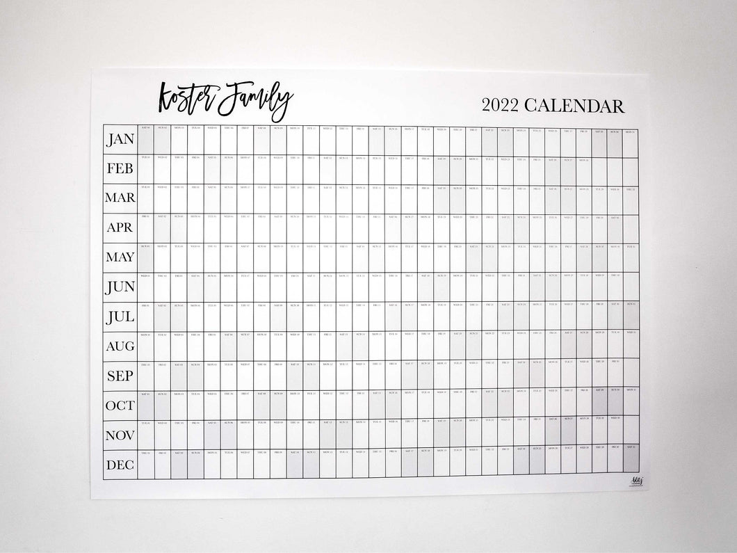 Extra Large 2025 Annual Wall Calendar