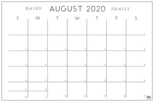 Modern Calendar - Month Spelled Out