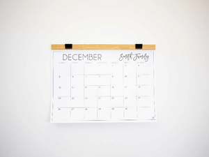 Classic Calendar with Wood Hanger