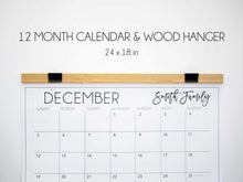 Load image into Gallery viewer, Classic Calendar with Wood Hanger